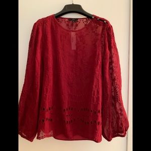 J Crew Embroidered Eyelet Top